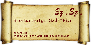 Szombathelyi Szófia névjegykártya